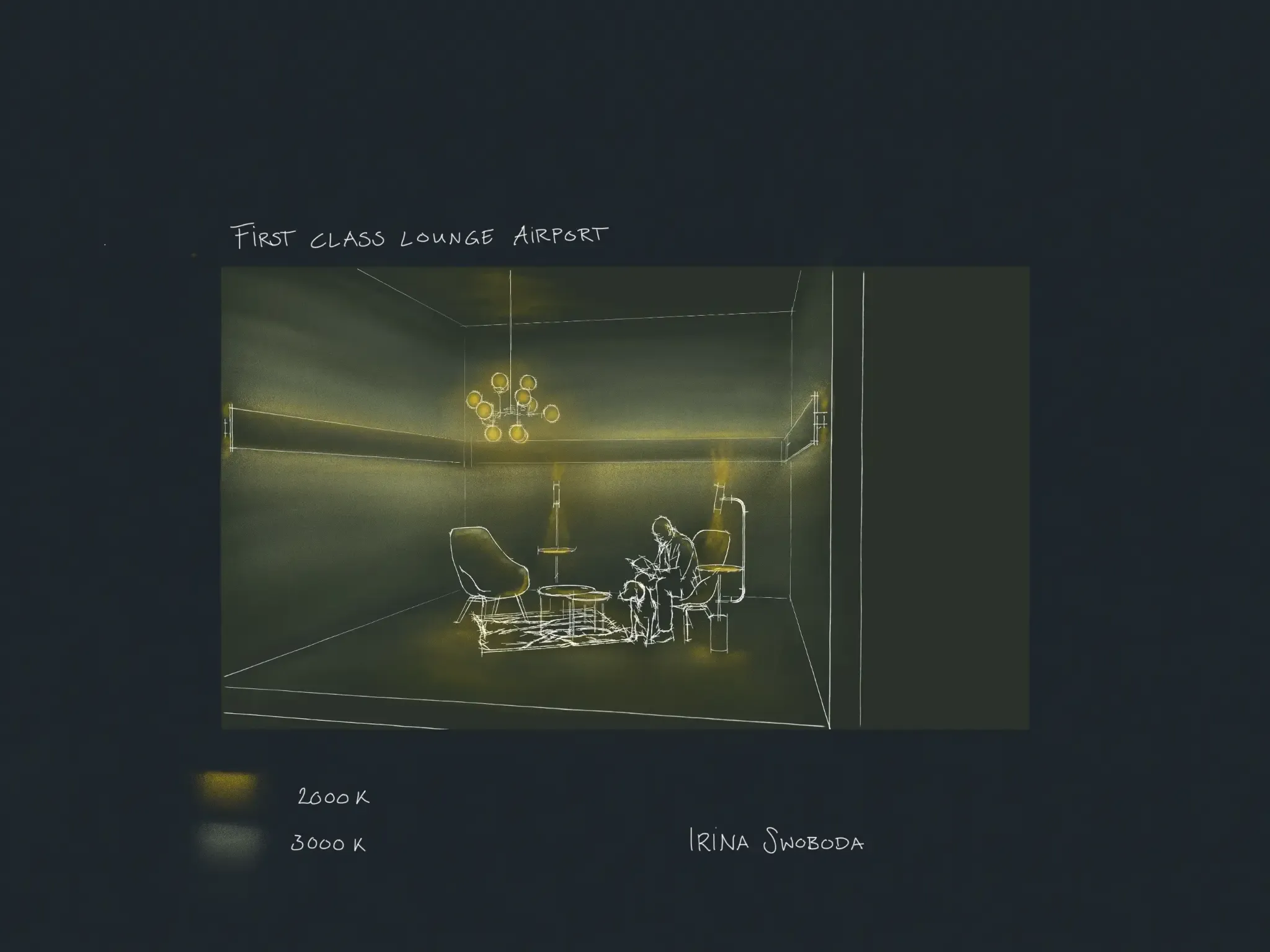 Beleuchtungskonzept First Class Lounge